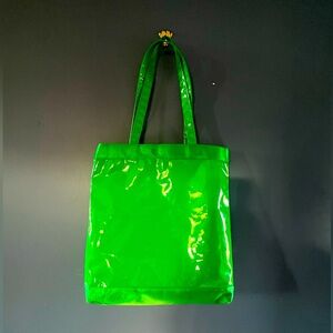 Neon Green Vinyl Tote Bag